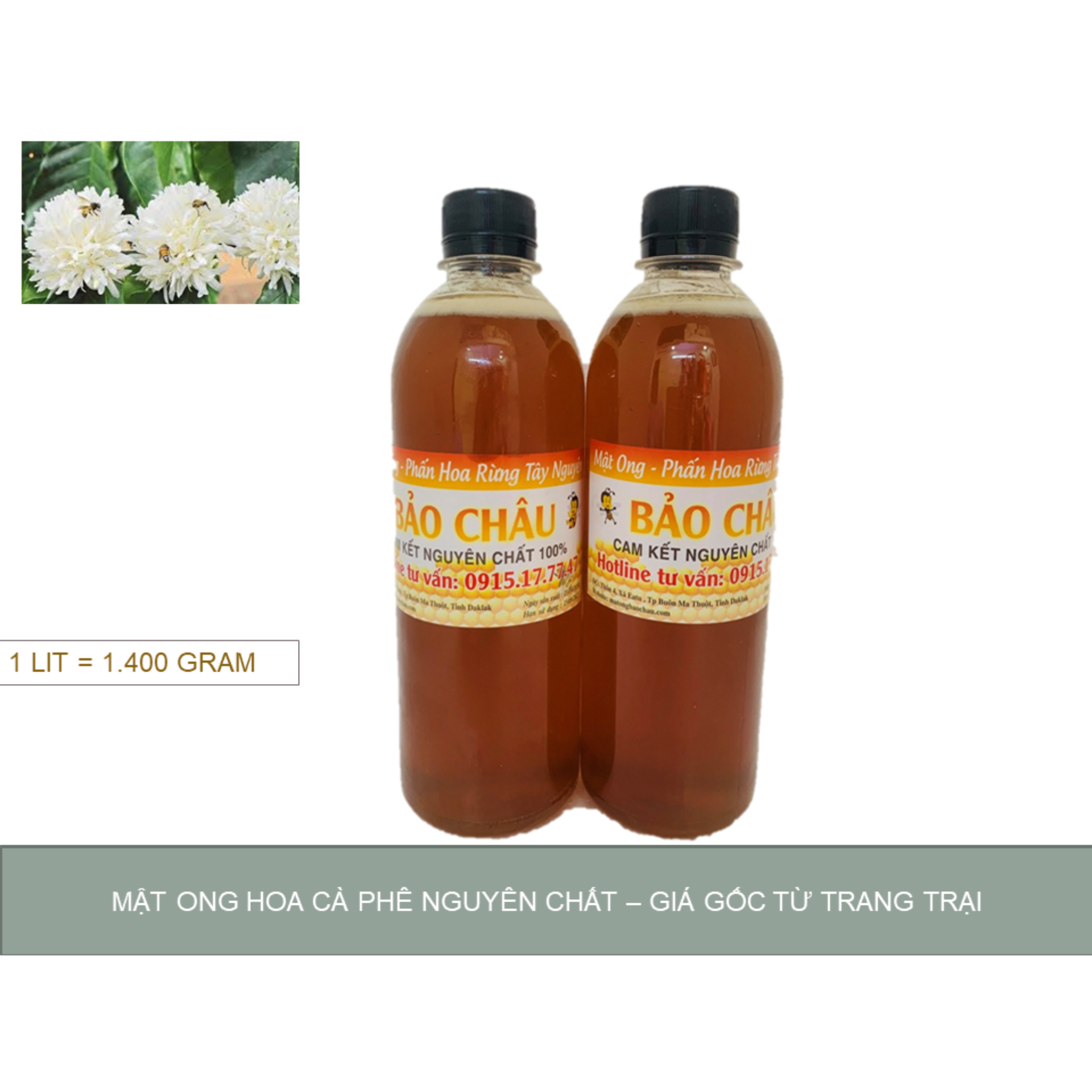 HCM1 LÍT Mật Ong DakLak cam kết nguyên chất 100%