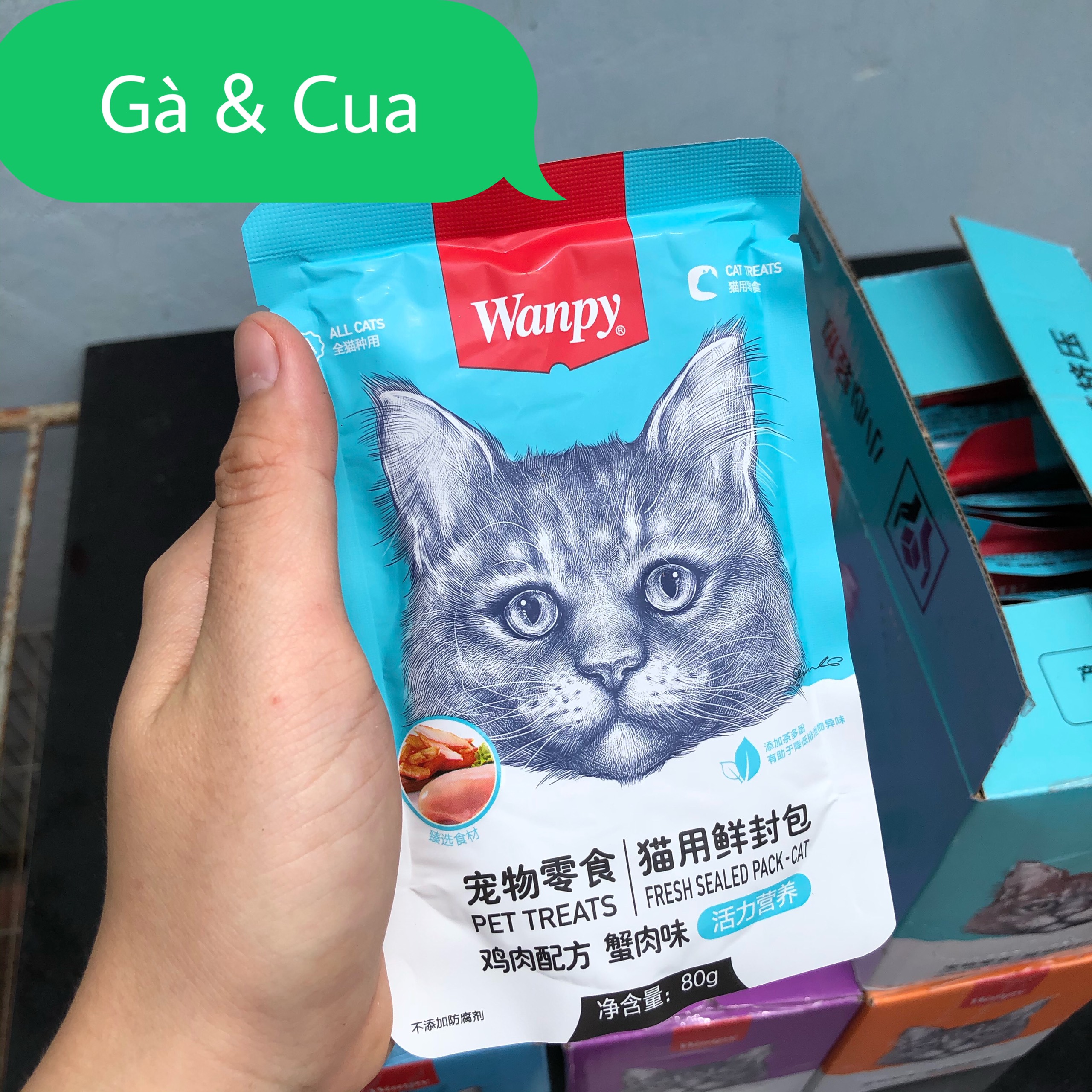 Pate Wanpy Cho Mèo Gói 80gr nhiều vị | Bingu Petshop