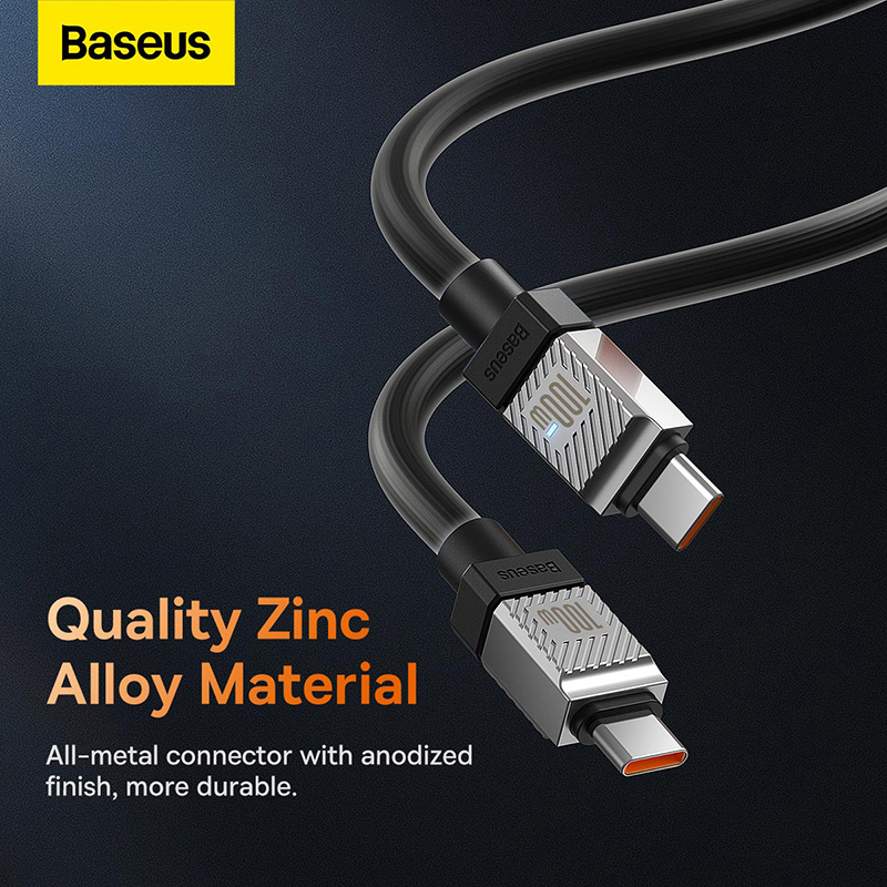 Cáp sạc nhanh Baseus CoolPlay Series Fast Charging Data Cable Type-C to Type-C 100W CAKW