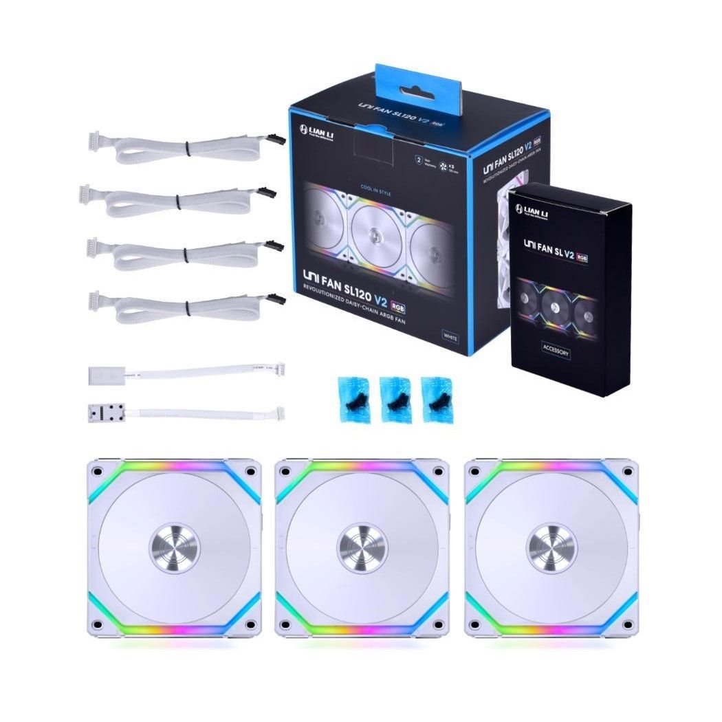 [HCM]Quạt tản nhiệt LIAN LI UNI FAN SL120 | SL140 V2 LED ARGB 5V - Chính hãng, fan case 12cm 14cm, Fan ghép nối không dây Tốc 1900RPM điều tốc PWM