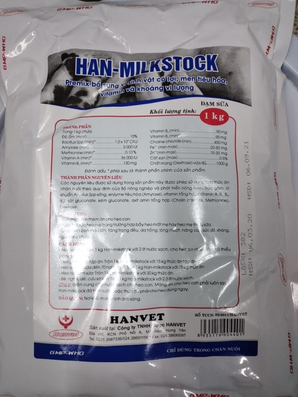 sữa non thay thế cho sữa mẹ (dùng cho thú y) gói 1kg