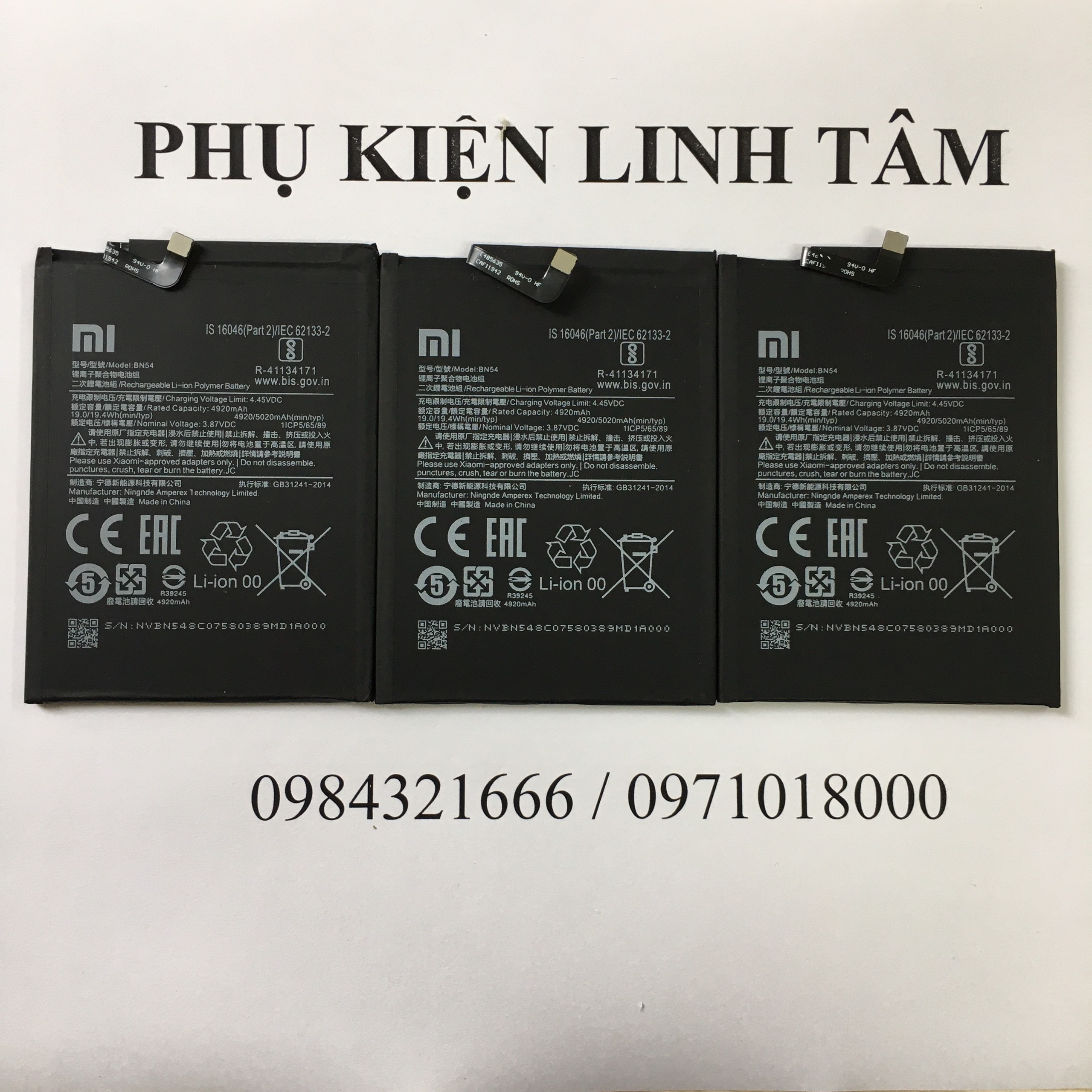 Pin xiaomi bn54 redmi note 9 ,redmi 10x , redmi 9