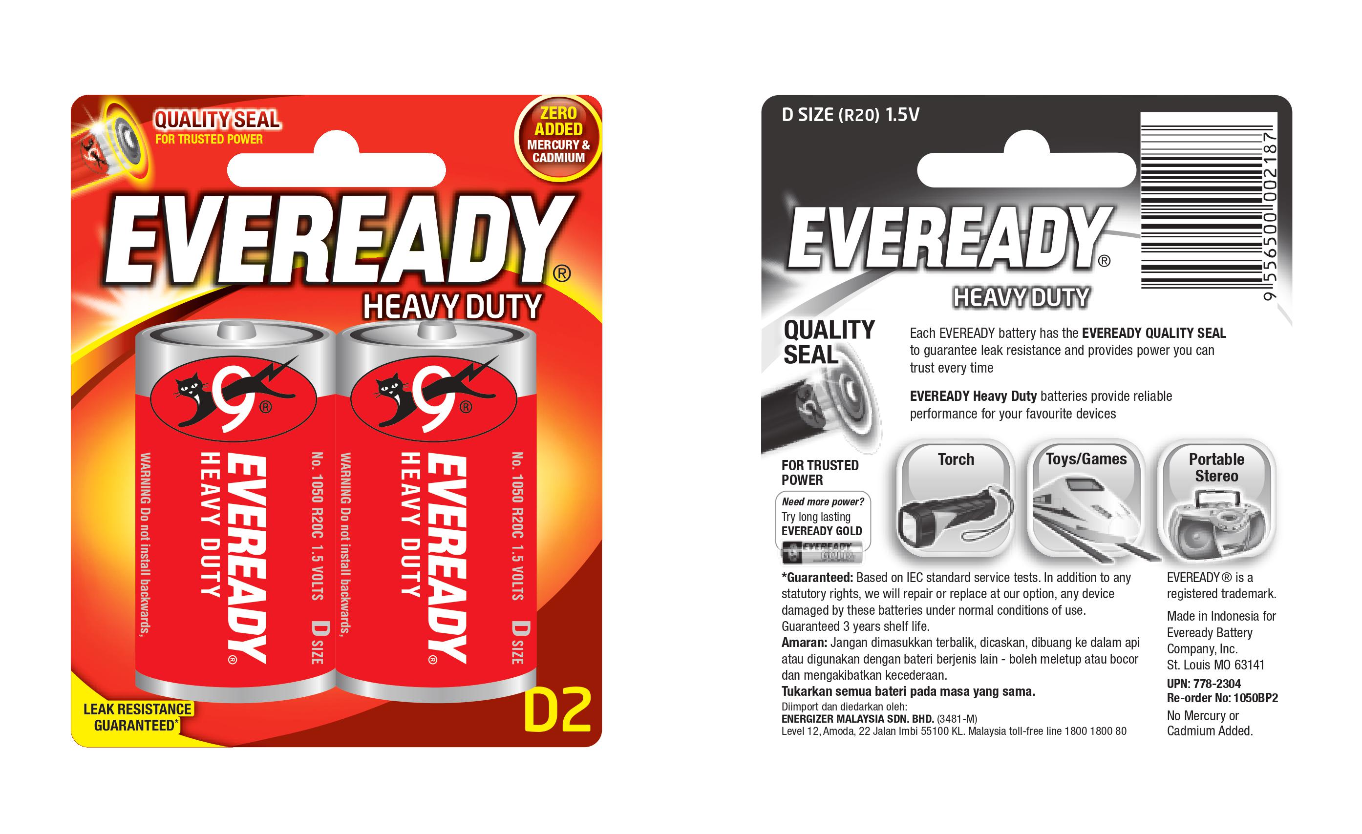 [HCM]Pin Eveready D 1050 SW2