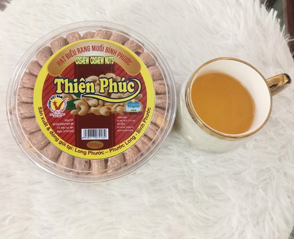 500G HẠT ĐIỀU RANG MUỐI NGUYÊN LỤA BÌNH PHƯỚC