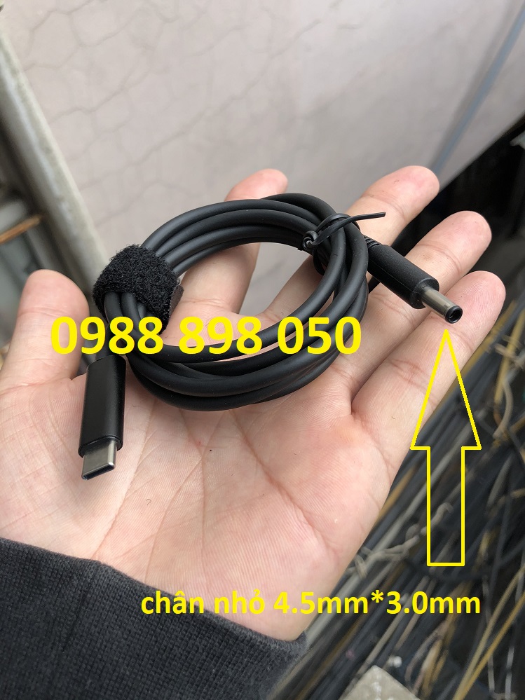 cáp cạc chuyển usb c sang sạc laptop dell (type-c to dell)