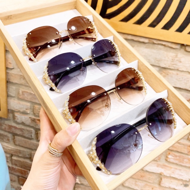 MẮT KÍNH CAO CẤP - MẮT KÍNH NỮ ỐC GỌNG ĐÁ XOÀN CAO CẤP 171