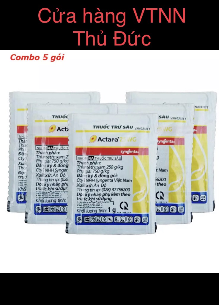 Actara 1gam Combo 5 gói trừ bọ trĩ rệp sáp