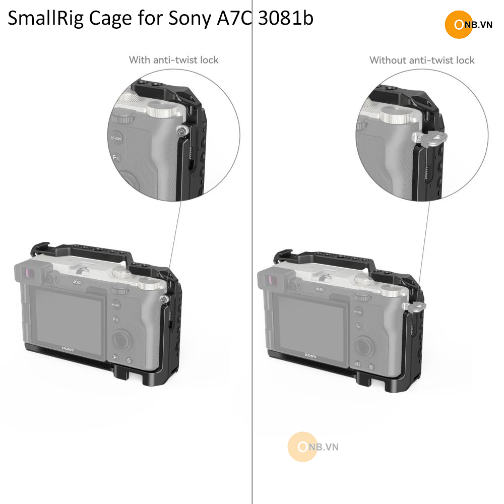 SmallRig Cage Khung Sony Alpha a7c 3081b hỗ trợ quay