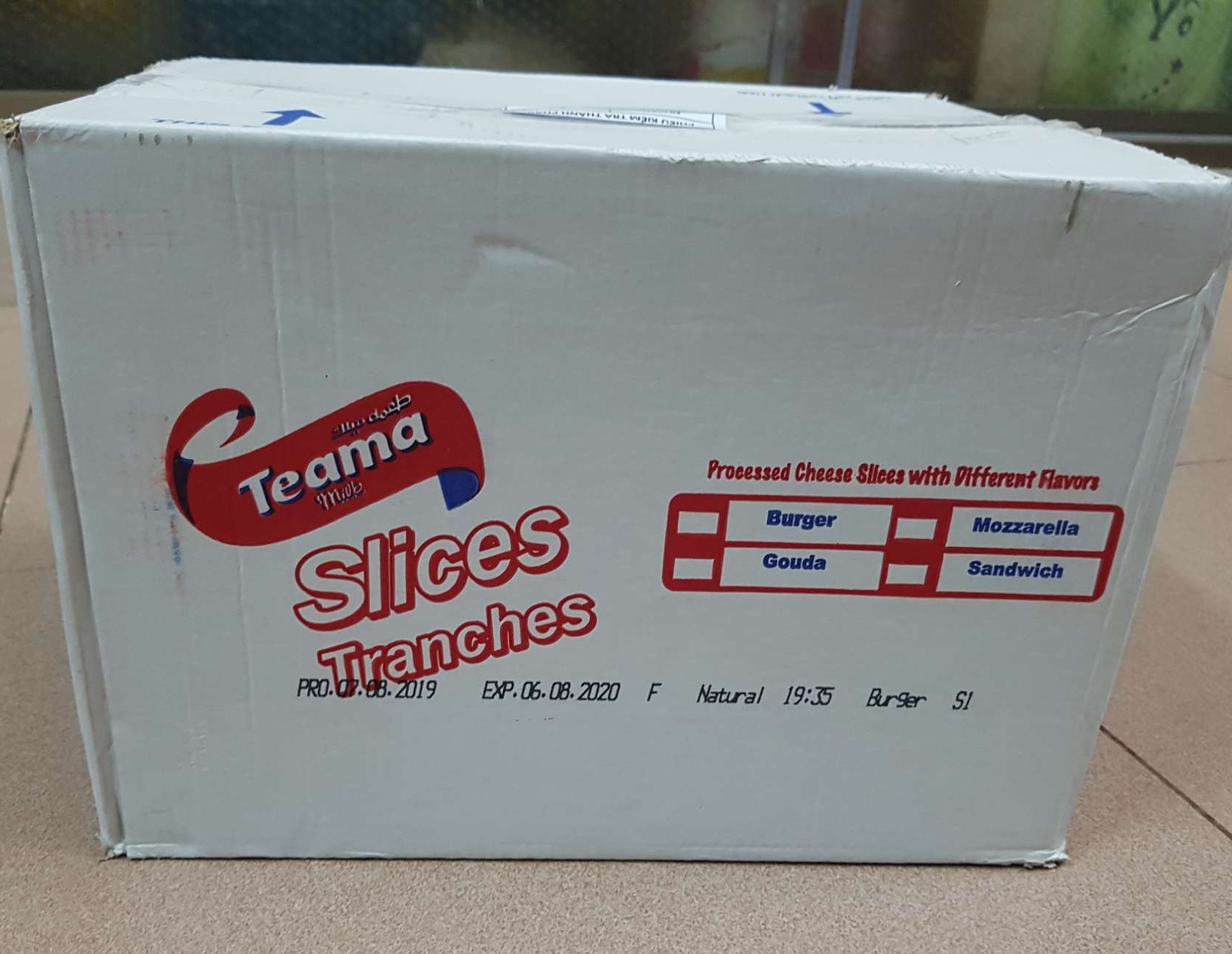 Phô mai lát cheddar slices burger Teama 120g (12 lát/gói)