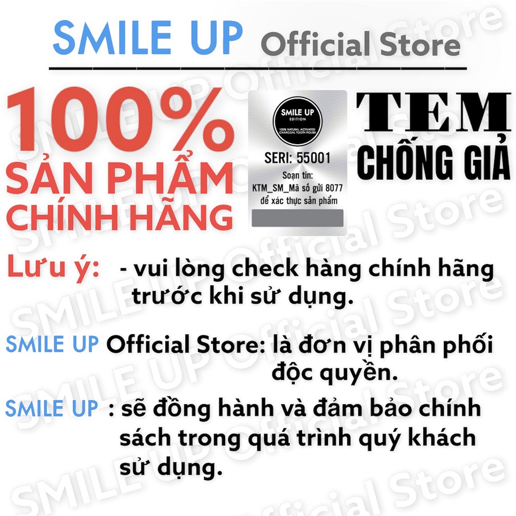 [HCM]Bột trắng răng than hoạt tính SMILE UP