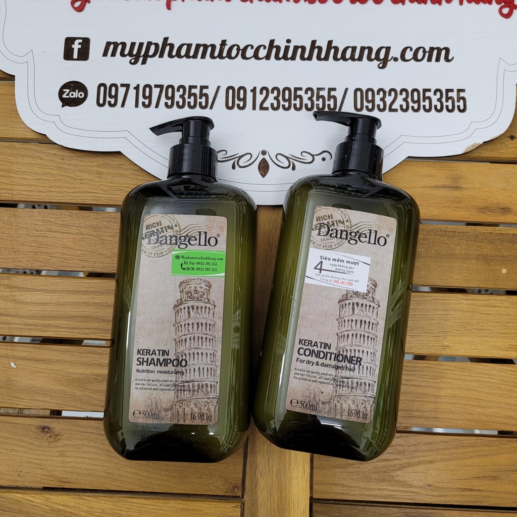 Dầu gội xả siêu mượt D'angello keratin 500ml