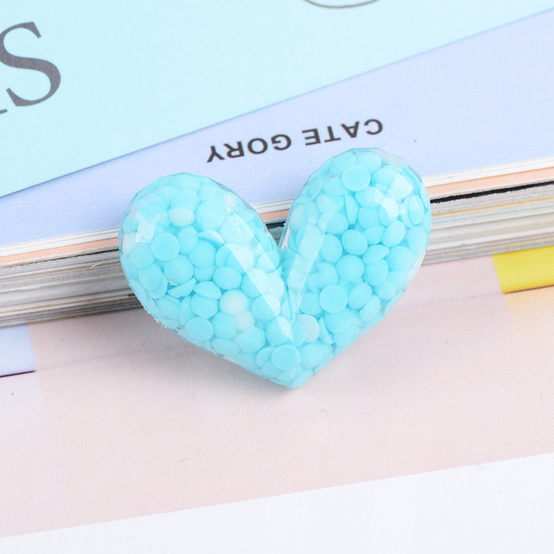 Combo 2 Charm Slime Squishy Trái tim trong suốt