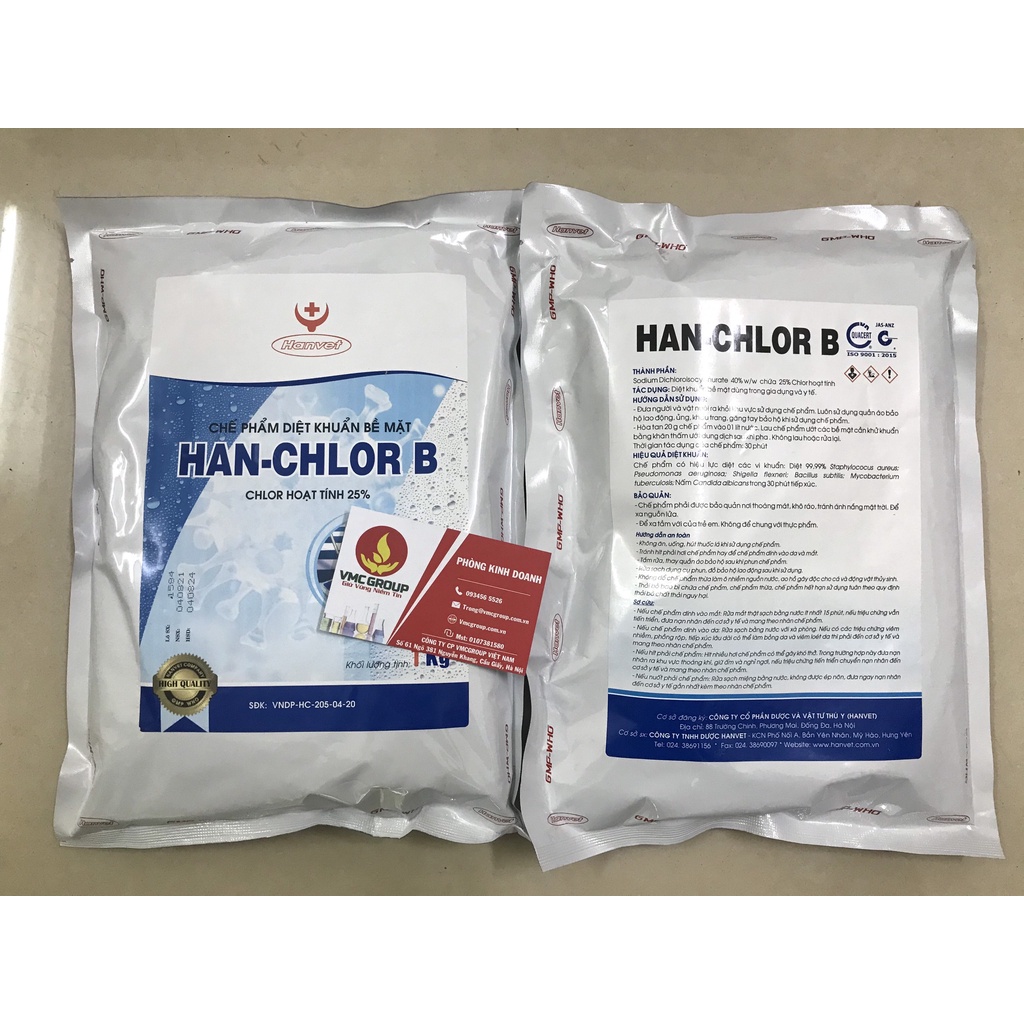 CHẾ PHẨM PHUN KHỬ KHUẨN CLORAMIN B HAN-CHLOR B