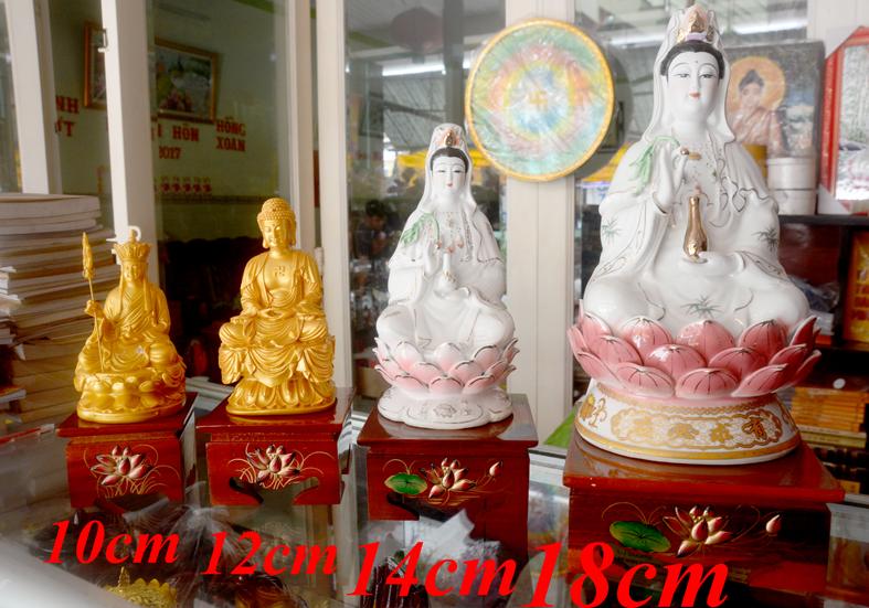 [HCM]Đôn gỗ-đế gỗ vuông hoa sen đặt tượng thờ-Nhiều cỡ