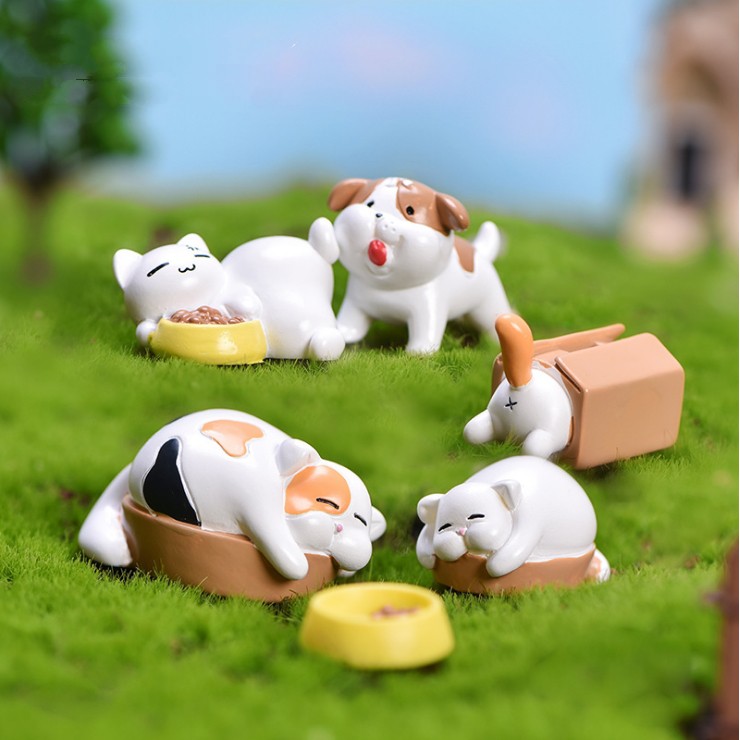 Mô hình các nhân vật đáng yêu của cuộc chiến Chó và Mèo dễ thương sinh động