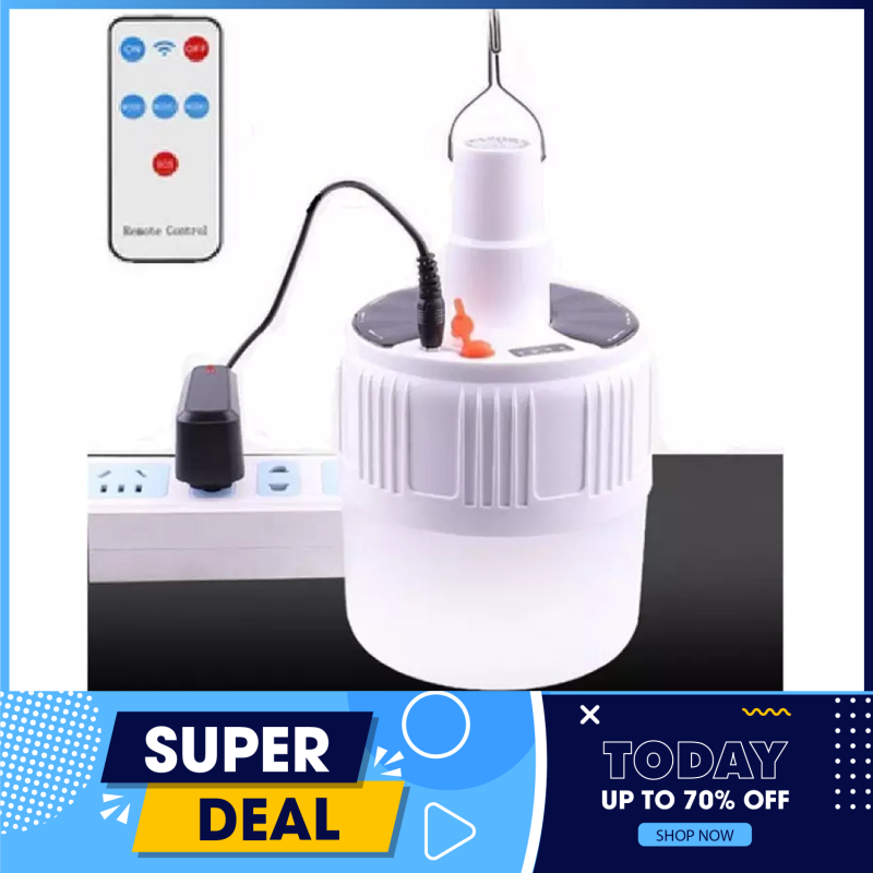 Bóng đèn tích điện, công suất 100W - Bóng đèn tích điện có điều khiển từ xa, bóng đèn led sạc tích điện, đèn led, đèn năng lượng mặt trời, bóng đèn tích điện siêu sáng 100w ( LOẠI TO)