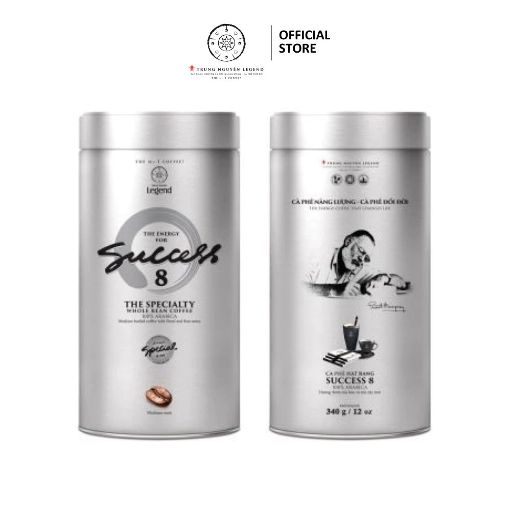 Cà Phê Hạt Mộc Trung Nguyên Legend Success 8 340g