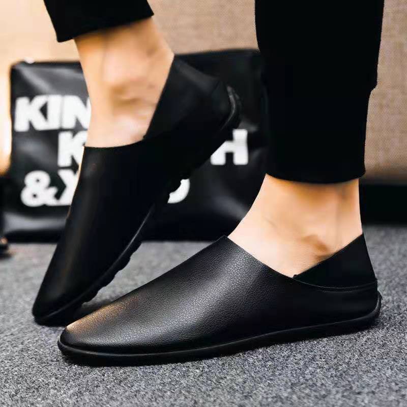 【Lớp Đầu Tiên Của Da Bò】Giày Sandal Da Thường Dép Kép Chống Trượt Người Trung Niên Và Người Già Bố Dép Đi Biển Nam