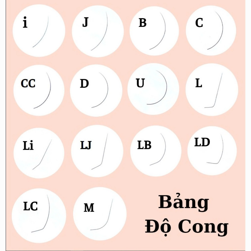 Mi khay ACB độ cong U Dày 0.07 / silk Hàn lùa gõ đen ,mềm_dụng cụ nối mi_mi fan_Thúy Hà