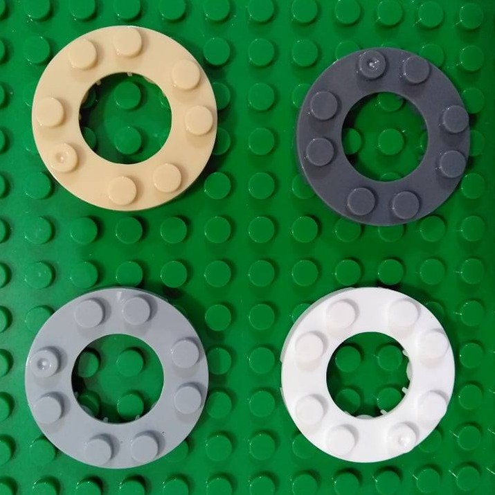 Combo 5 gạch tròn 4x4 có lỗ giữa 2x2 no.220 - phụ kiện moc brick