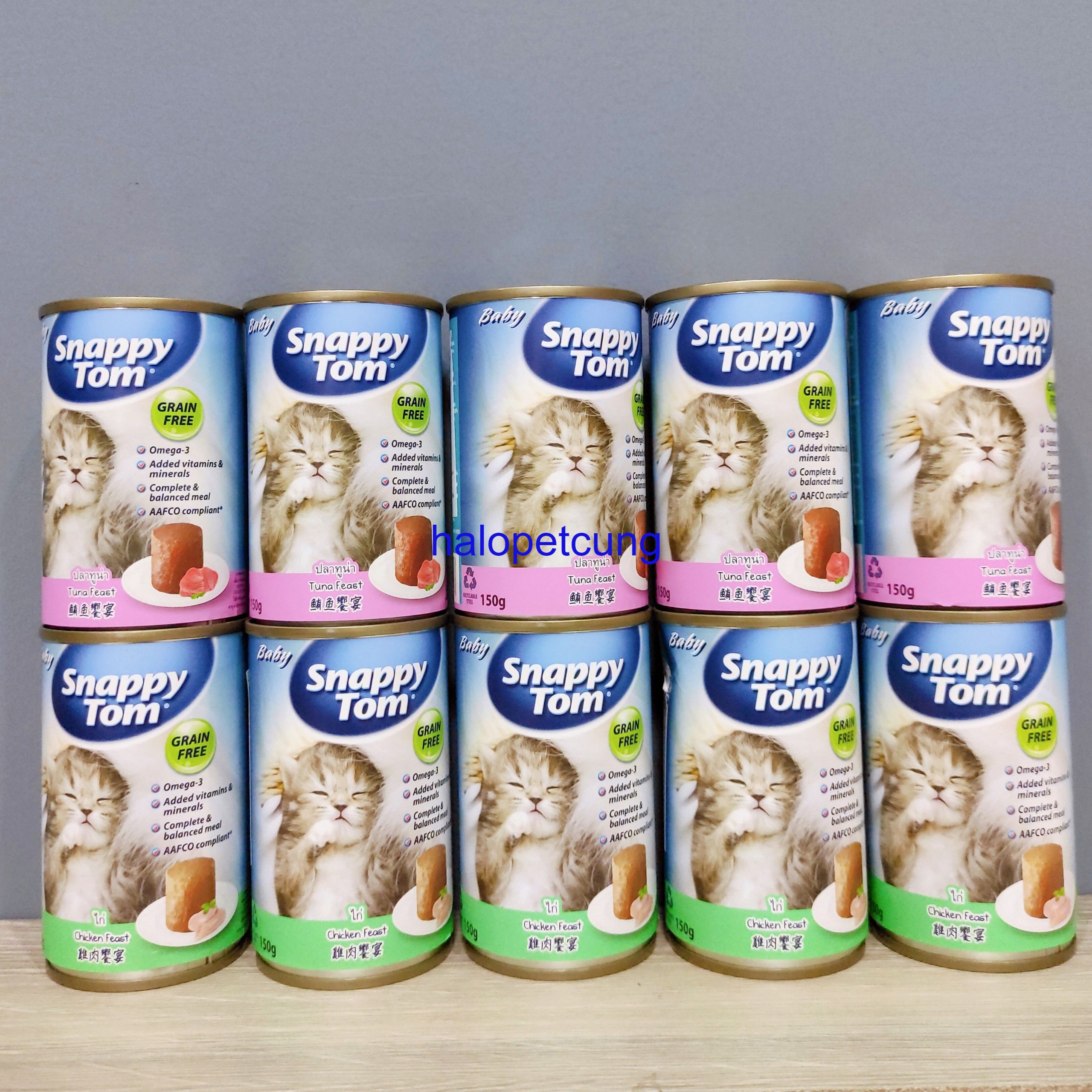 Pate Lon Baby Snappy Tom Cho Mèo Con, Lon 150g