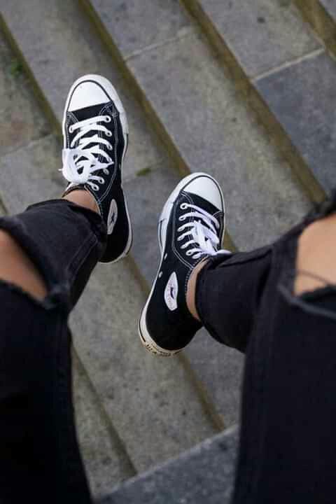 [Full Box] Giày Converse Classic Black White - Đen Trắng