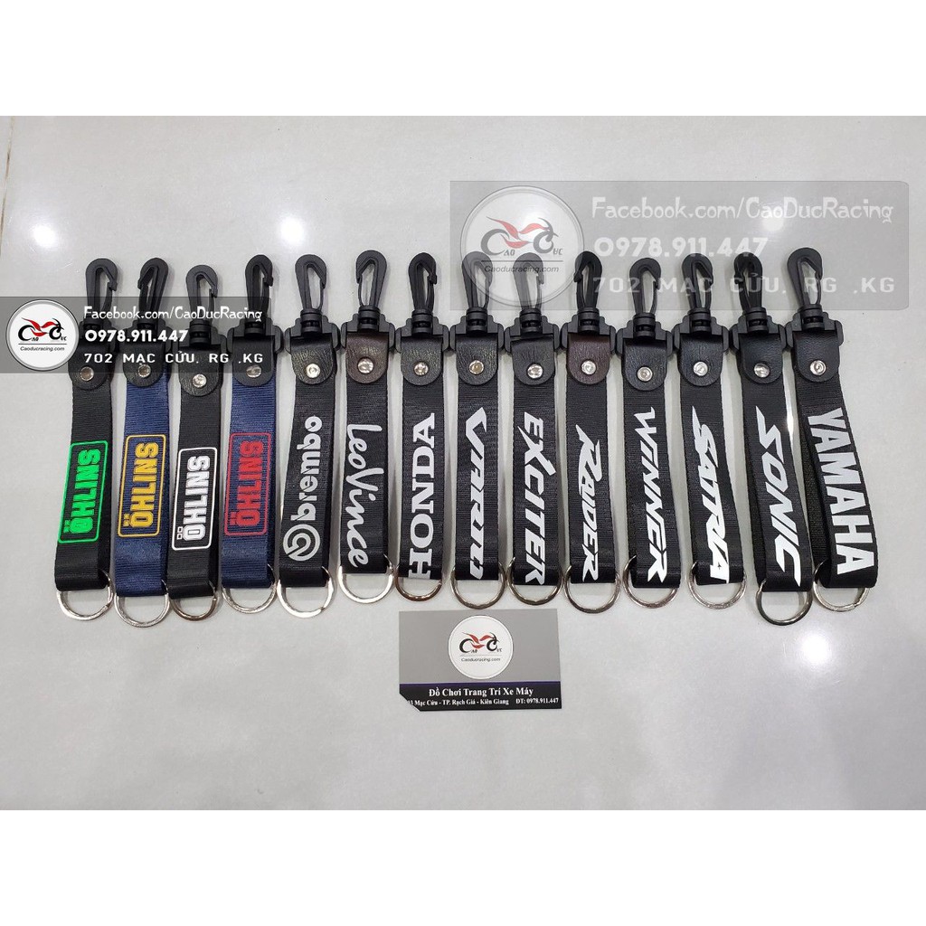 Móc khóa dây kiểu tên xe