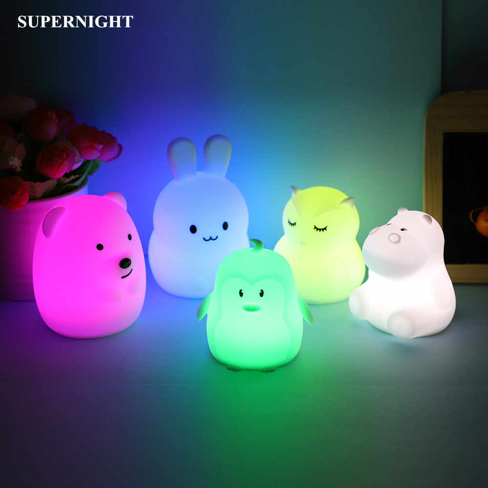 [HCM][ SIÊU XINH ] - ĐÈN NGỦ SILICON ĐỂ BÀN SIÊU CUTE DÙNG PIN