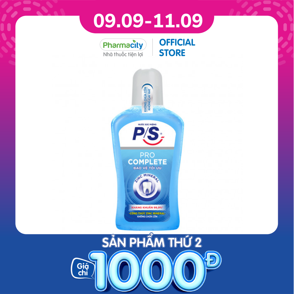 Nước súc miệng P S Pro Complete Chai 500ml