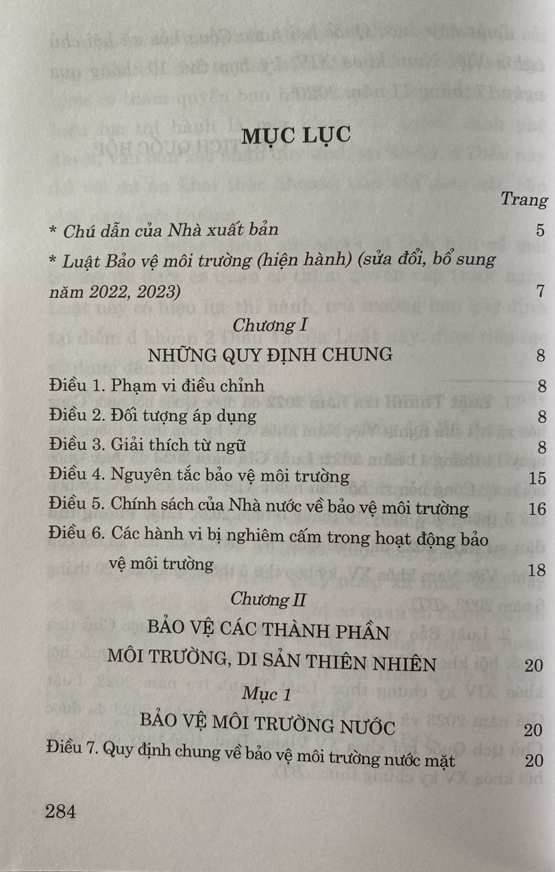 Luật Bảo Vệ Môi Trường