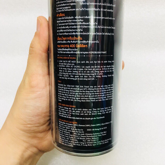 Sơn xịt Samurai - 3/ 124 MÀU BẠC 400ML