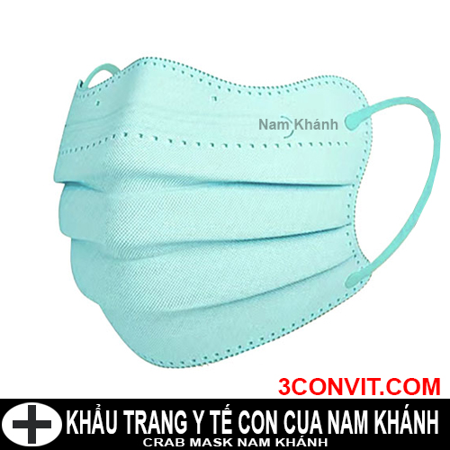 Túi Zip tiện dụng 10 chiếc khẩu trang cao cấp con cua 4 lớp Nam Khánh