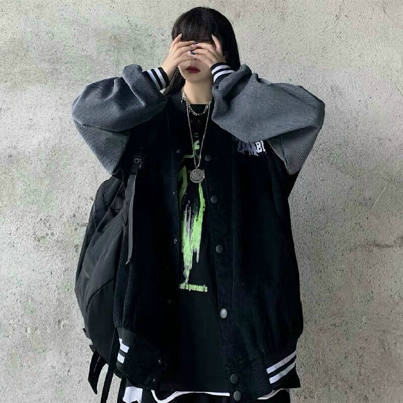 Áo Khoác Bomber Nhung Form Suông Cực Chất
