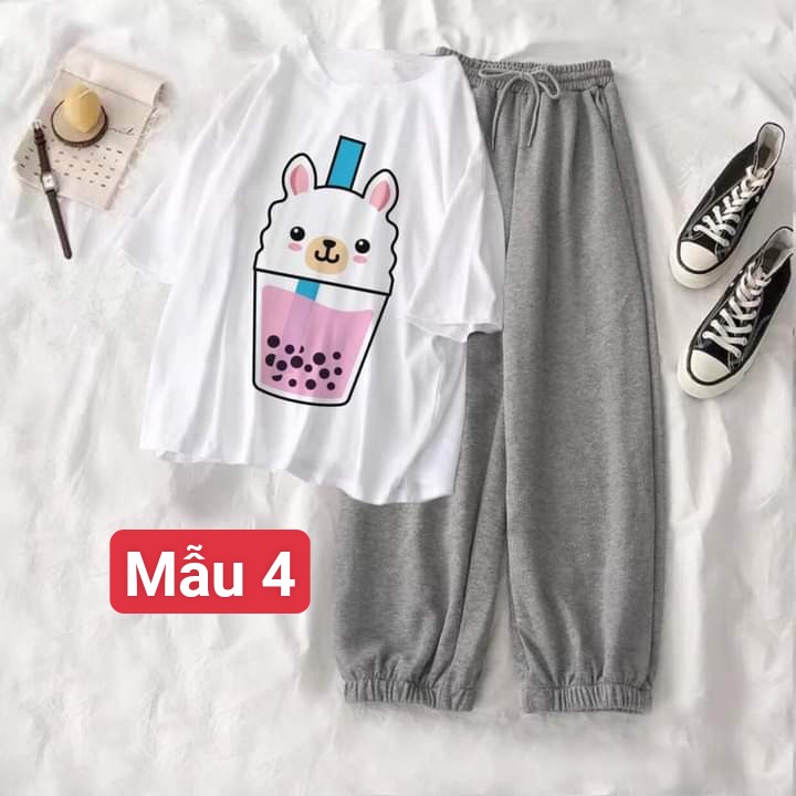 Sét 2 món áo thun kèm quần bo.m siêu cute 90