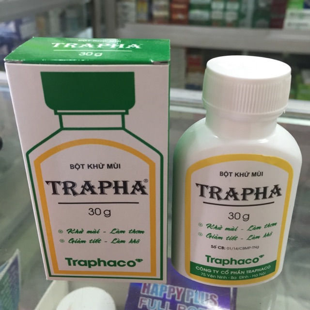 Bột TRAPHA của Traphaco khử mùi hôi giày - chân