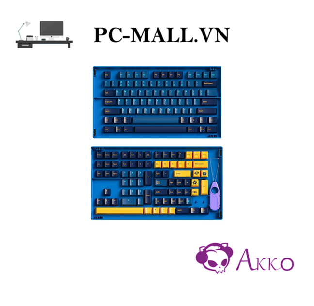AKKO Keycap set – Macaw (PBT Double-Shot/Cherry profile/157 nút) - HÀNG CHÍNH HÃNG - PCMALL.VN