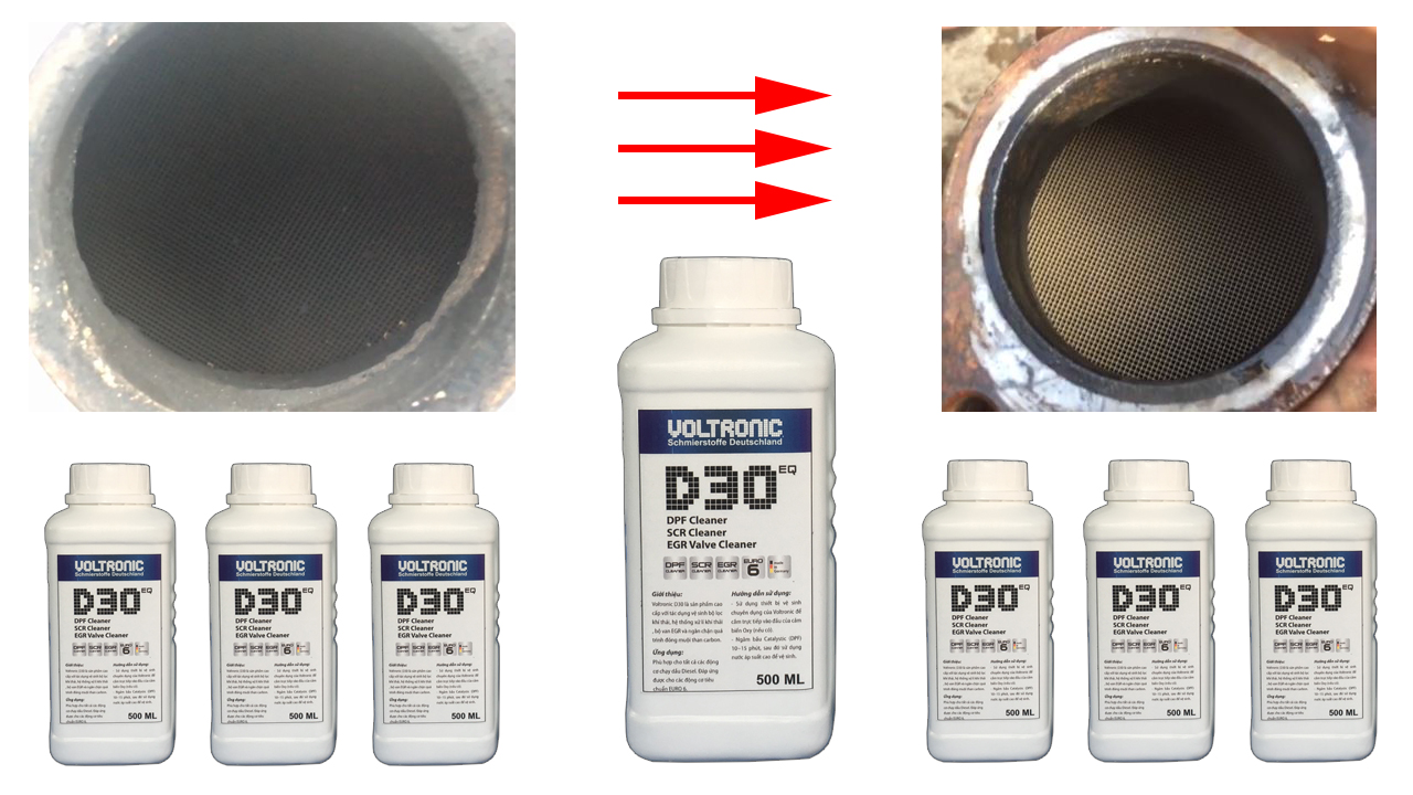 D30 Voltronic Vệ Sinh Bầu Lọc Khí Thải 500ML