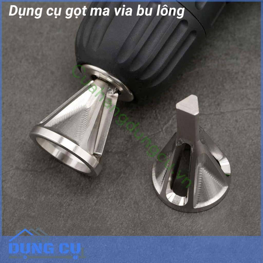 Đầu gọt ma via bu lông lắp máy khoan