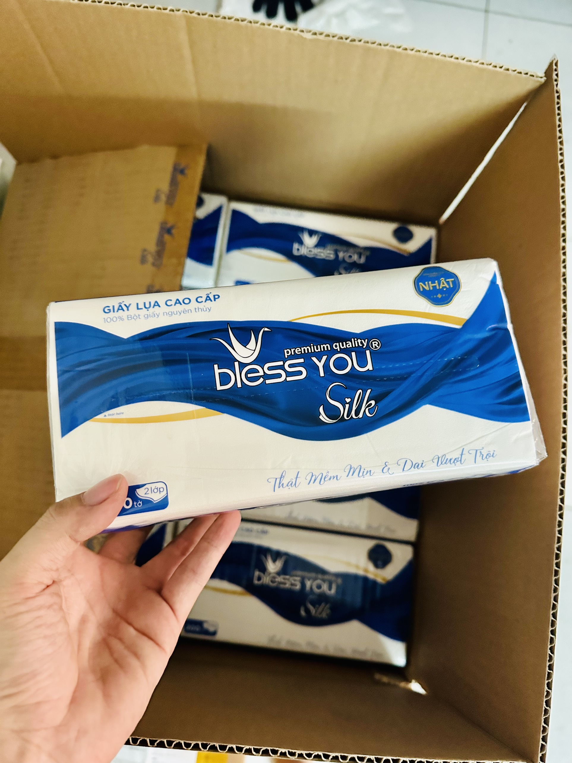 [COMBO 10 GÓI ] Khăn giấy rút Bless You 2 lớp 200 và 250 tờ { HÀNG CÔNG TY}
