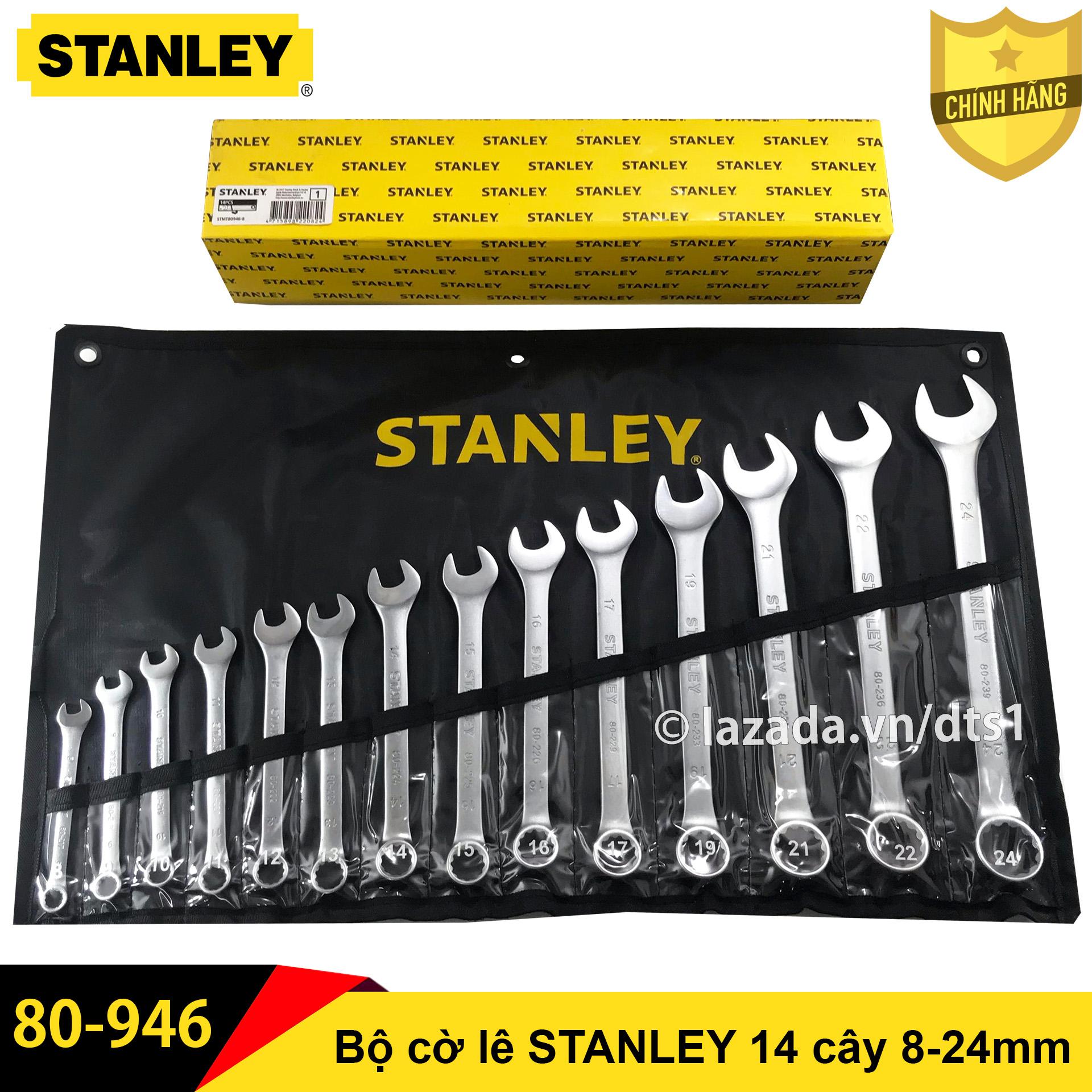 Bộ cờ lê cao cấp STANLEY 14 chi tiết 8-24mm (Vòng miệng - Đầu tròng) - STANLEY 80-946 (STMT80946-8) - Hãng phân phối chính thức