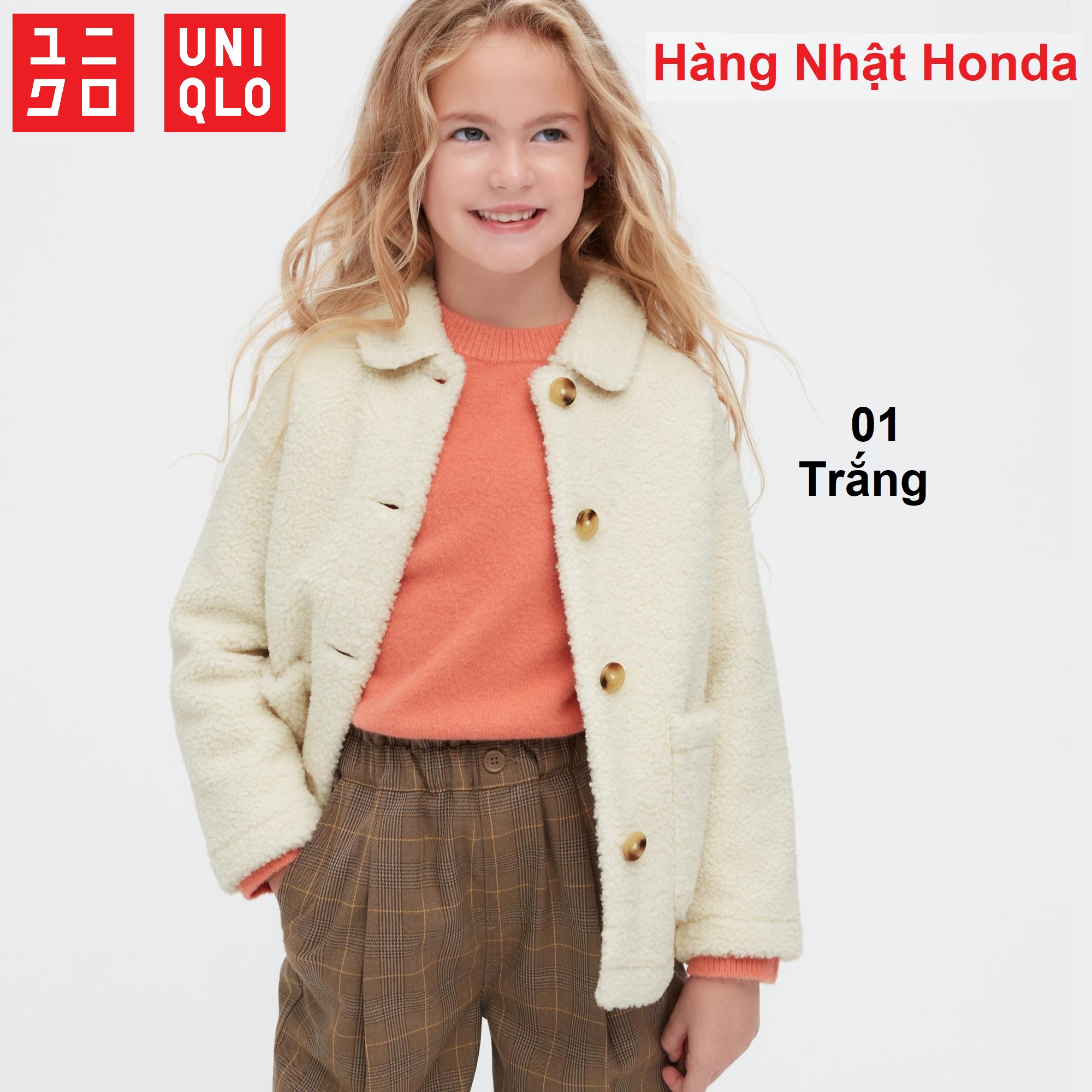 Áo khoác lông cừu cản gió trẻ em uniqlo - nhật bản