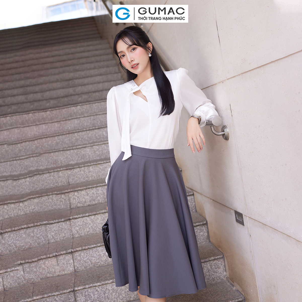 Chân váy xòe B4 thời trang GUMAC BVE00014
