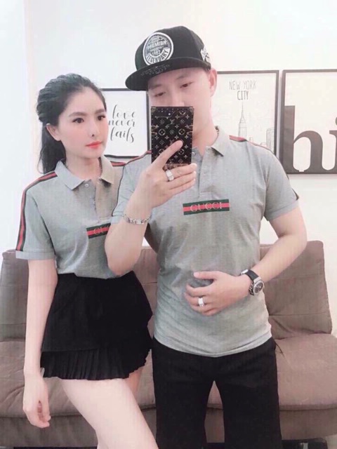 [HCM]Áo Thun Polo Xám Gucci (Có Bán Lẻ)