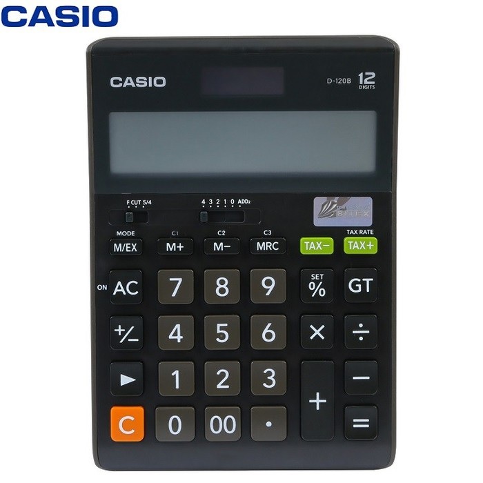 Máy tính Casio D-120F - Chính hãng Bitex, Bảo hành 7 năm
