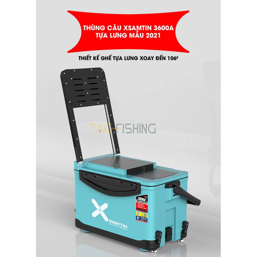 Thùng Câu Cá Xsamtin 36L Phiên Bản 2021