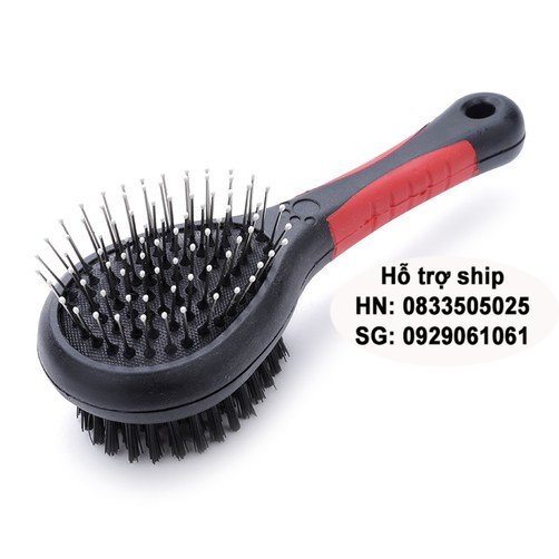 Lược chải lông chó mèo - loại cán to 2 mặt - size to ( 383)- HP10758TC