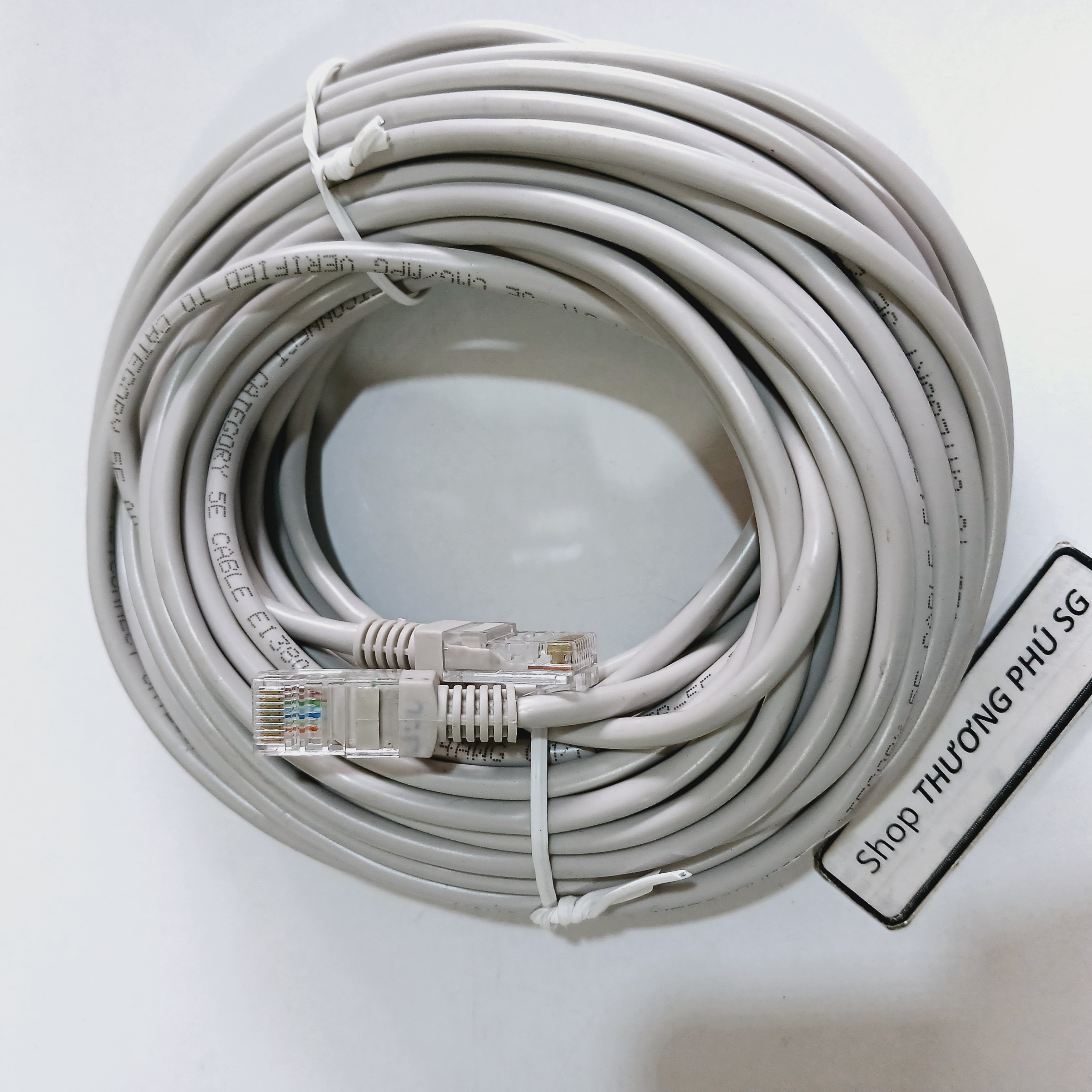 Cáp mạng 5m / 10m / 15m / 20m / 25m / 30m (Cable Lan CAT 5E, đầu đúc)