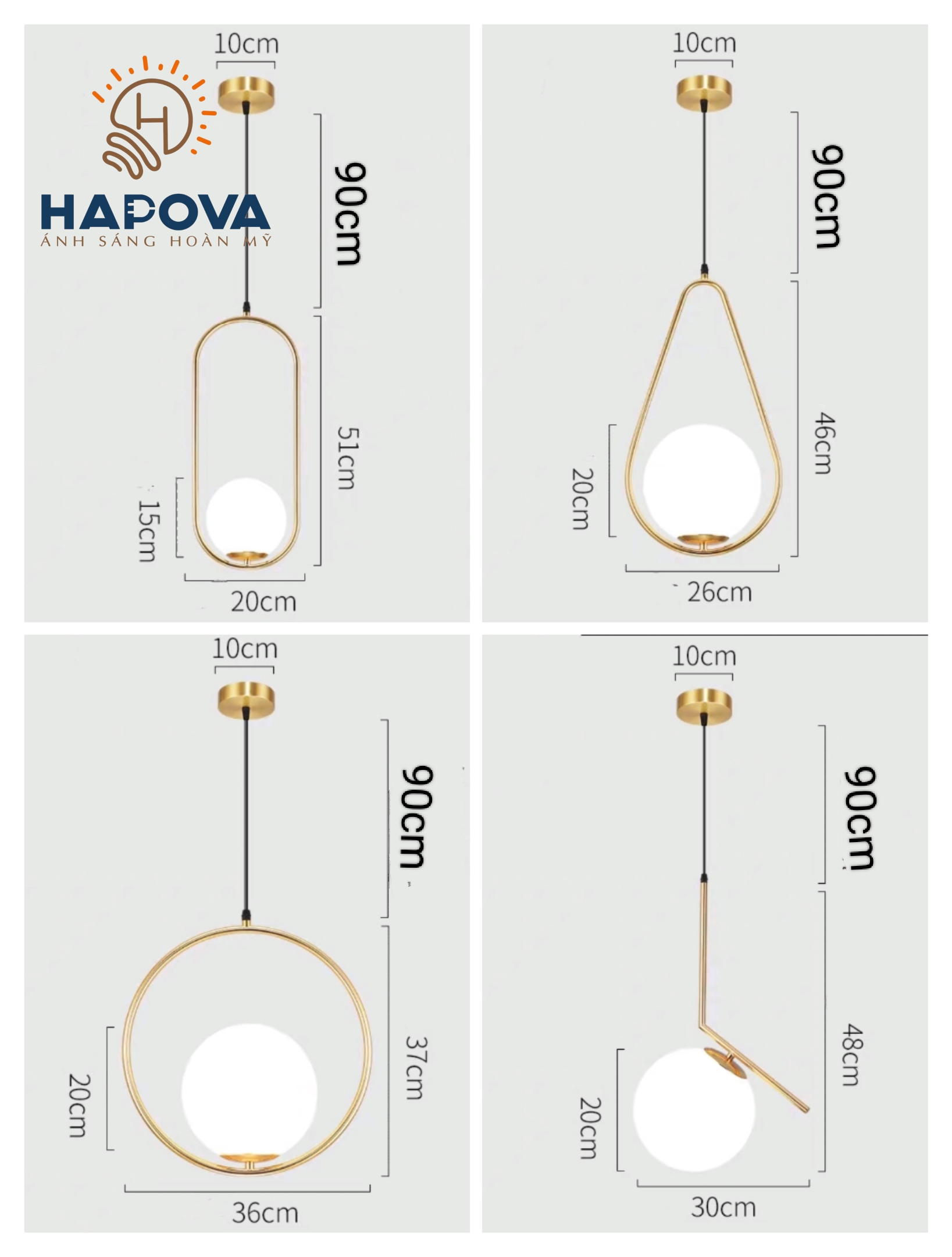 Đèn thả phòng ngủ HAPOVA WAXXI 5009