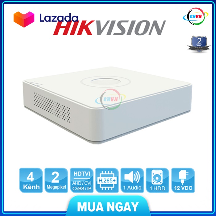 >> BÁO GIÁ ĐẦU GHI HÌNH HD TVI HIKVISION 4 KÊNH DS-7204HQHI-K1 CHUẨN H.265 | Shopee Lazada Sendo Tiki mới nhất 134 Đầu ghi hình HD Hikvision 4 kênh DS-7104HQHI-K1 chuẩn H.265+, hỗ trợ 5 loại camera, ghi hình độ phân giải lên đến 3MP