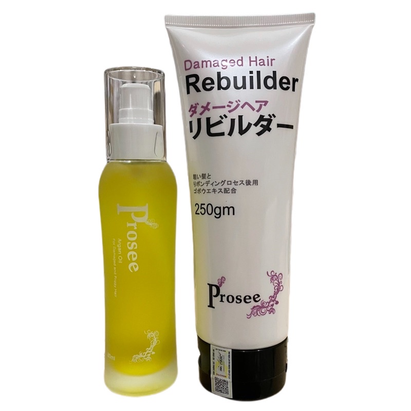 Combo xả khô prosee và tinh chất prosee siêu dưỡng tóc phục hồi 250ml/80ml